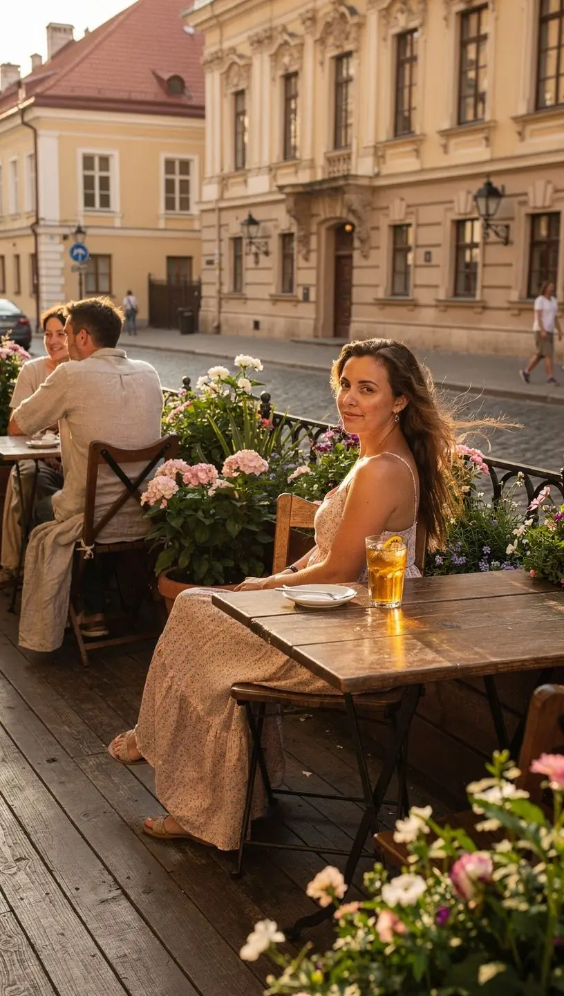 Aistringo vaisiaus arbatos puodelis su garuojančiu skysčiu.