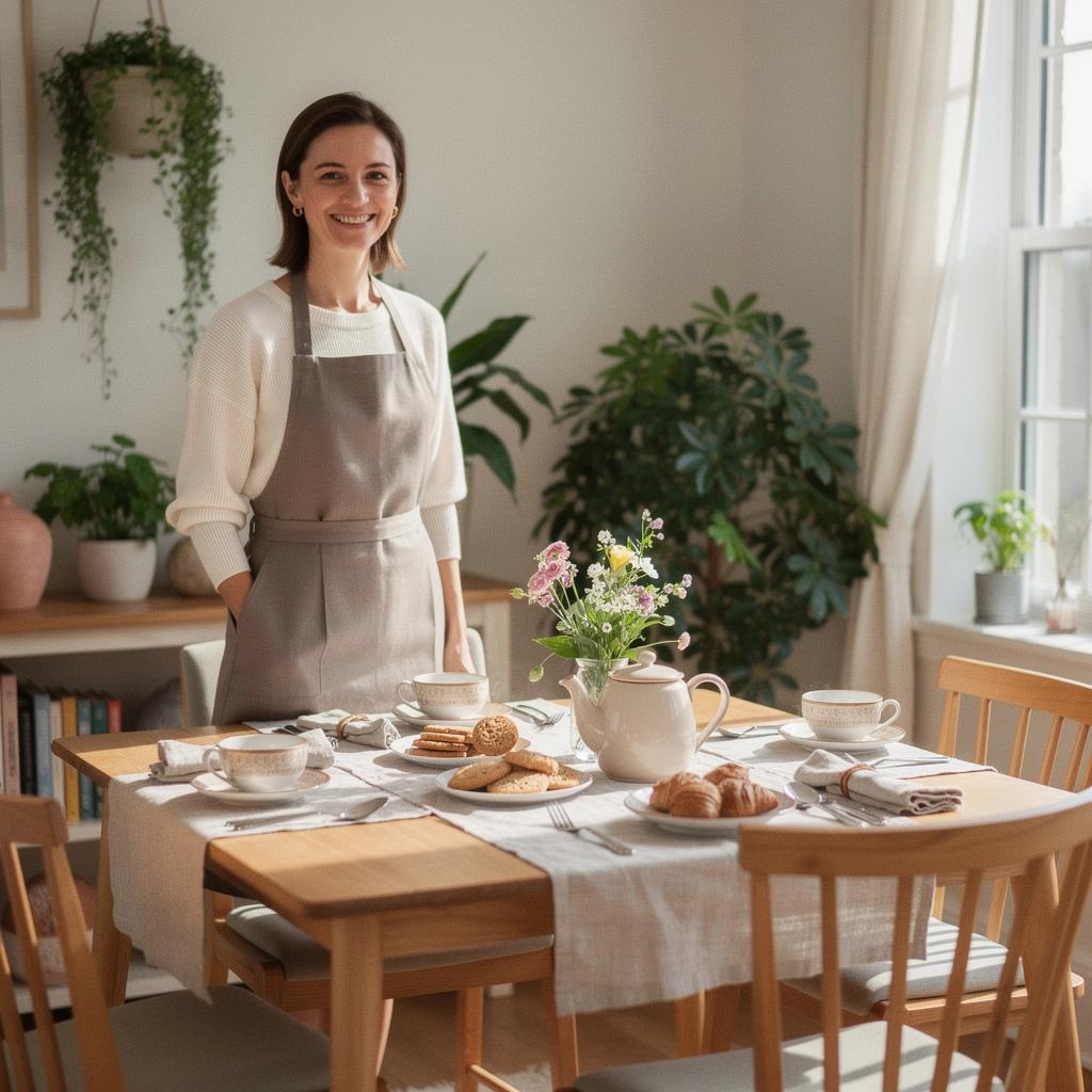 Arbatos lapai ir džiovinti vaisiai, sumaišyti kartu, sukuriantys harmoniją.